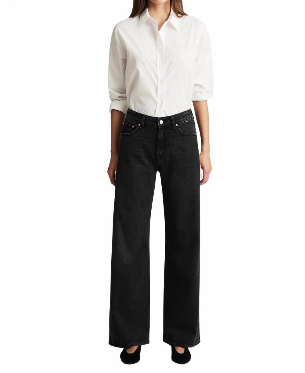 NEW MAVI florida wide leg jeans in dark smoke